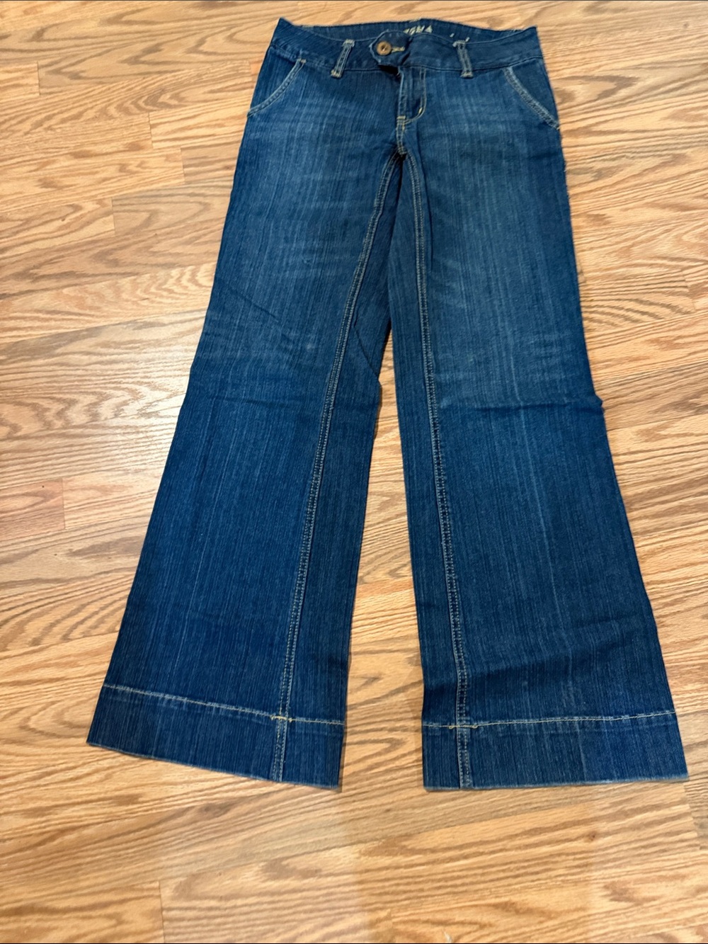 Arizona Jean Company Dark Blue Wide-Leg Jeans